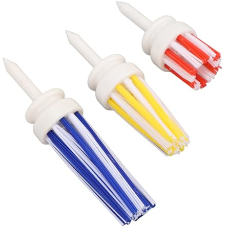 3PCS Golf Colorato Tee Plastica Nylon Setola Basso attrito Golf Tees Training Accessori per Uomini Donne Bambini