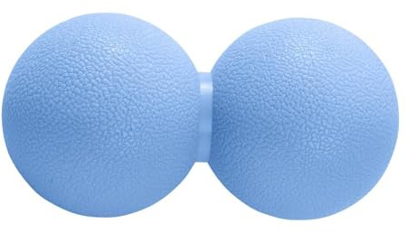 Xensamy Double Lacrosse & Micro-Elastic Peanut Massage Ball - Myofascial Release Tool for Muscle, Back, Foot, and Physical Therapy, Mobility Roller for Acupressure and Relaxation (Blue)