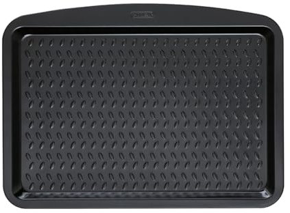 Pyrex - Glide Rectangular Metal Baking Tray - PFAS-Free Non-Stick Coating - Even Cooking - Durable - Practical XL Handle - Dishwasher Safe (38 x 25 cm)