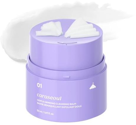 caraseoul Baume Démaquillant Exfoliant Doux avec BHA (acide salicylique) & Bakuchiol, végane, texture non grasse, huile nettoyante format voyage, soin de la peau coréen, pour tous types de peau (50ml)