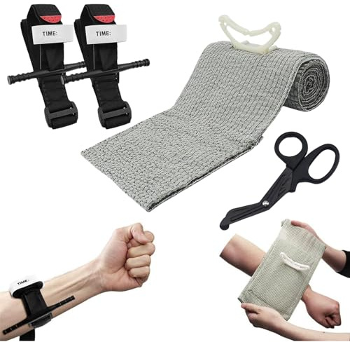Garrot Tourniquet,Pansement Israelien,Tourniquet Tactique,Bandage Israélien,Garrot Pansement Israelien,Bandage D'urgence pour Randonnée,Alpinisme,Camping