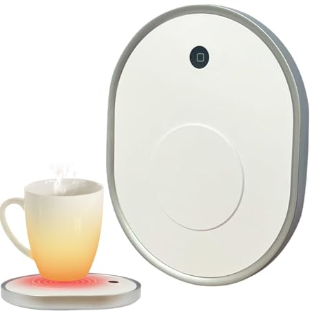 Kaffekoppsvärmare: Smart koppvärmare, värmeplatta, keramisk isoleringsdyna | Intelligent konstant temperatur design, trådlös laddningsbas Idealisk p