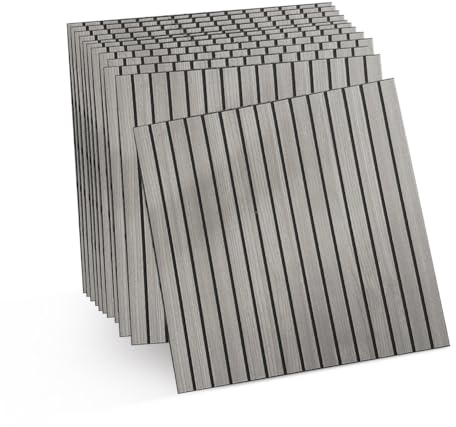 Pannelli da parete 3D, autoadesivi, effetto legno, 30 x 30 cm, 12 pezzi, decorazione da parete, in PVC, facile da montare, isolamento acustico per soggiorno e camera da letto