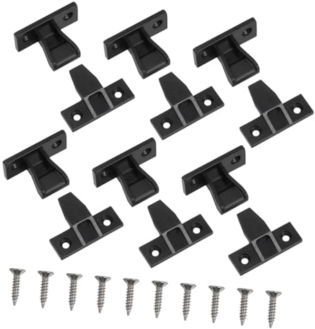 HAKIDZEL Conectores de Muebles de Nylon Negro Soporte Estructural y Adhesión Fuerte para Instalación Rápida en Esquinas de Tableros y Paredes Divisorias, Pack de 10 Piezas