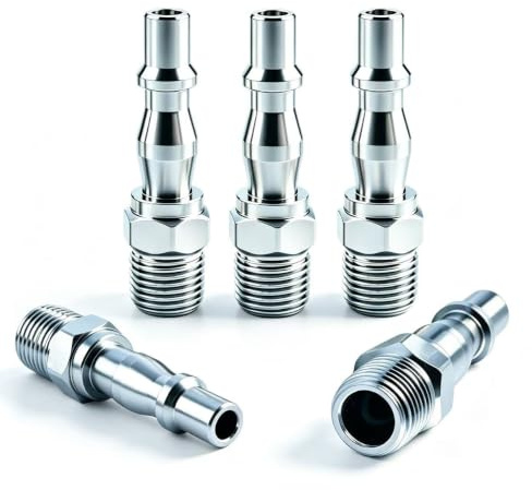 Air Line Hose Fitting Connector,Air Compressor Fittings,Airline Fittings Quick Release 1/4 Male Thread,Spare Parts for Air Guns, Compressors, Automotive,Renovation Equipment,Car wash Equipment