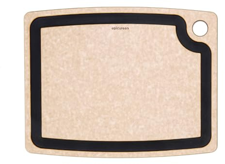 Epicurean Gourmet Series Cutting Board with Juice Groove, 14.5-Inch by 11.25-Inch, Natural/Slate
