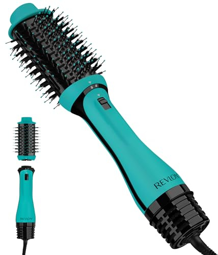 REVLON One Step Volumizer PLUS Hair Dryer and Styler | More Volume, Less Damage, and More Styling Control for Easy and Fast Salon-Style Blowouts, Plus Travel Friendly (Teal)