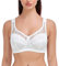 Ayigedu UK Plus Size Minimiser Bra Women Non-Wired Non-Padded Full Coverage Soft Cup Bra 40-DD White