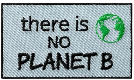 Mono Quick 14129 RECYCL-PATCH No Planet B Bügelbild, ca. 3,5 x 6,2 cm PET