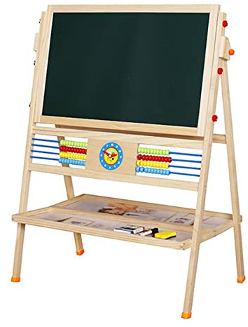 3in1 Kinder Standtafel Kreidetafel Maltafel Magnettafel Whiteboard Zubehör Multifunktions-Staffelei 65x41x89cm