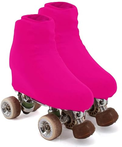 Aquilone - Cubrepatines de 100 Denier, para Patinaje, protección para Patines de Ruedas, con Punta Reforzada, para Patinaje artístico o Deportivo, Fabricado en Italia (Fucsia, 28/33)
