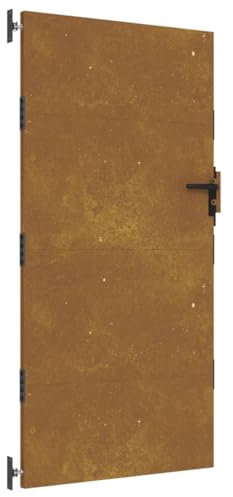 vidaXL Portail de Jardin, Portillon de Patio avec Serrure, Barrière de Sécurité, Porte d'Extérieure Terrasse, 85x175 cm Acier Corten