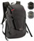 MANUEKLEAR 28L Kleiner Wanderrucksack Herren, verstaubarer Rucksack, Outdoor, wasserdichter Rucksack für Damen und Herren, schwarz - midnight black, 28L, Wanderrucksack