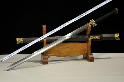 Generisch TEERMA 42 Zoll China Handmade Schwert aus Hohem Mangan Stahl scharfes und echtes Katana China Schwert SS002