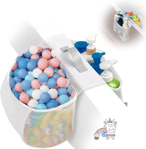 Badewannenspielzeug Aufbewahrung, Badewanne Spielzeug Kinder Pouch, Kinder Badespielzeug Aufbewahrung, Baby Badespielzeug Mesh Bag, Badezimmer Spielzeug Aufbewahrung, Geeignet für Badewannen（weiß）