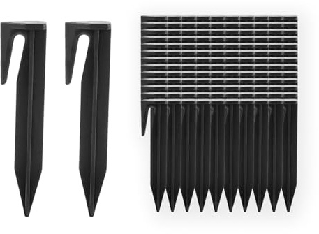 Juego de 130 clavijas para piquetas de tierra para robot cortacésped, cable de limitación para cortacésped, estacas para tienda de campaña para robot de instalación (cortacésped), valla para mascotas