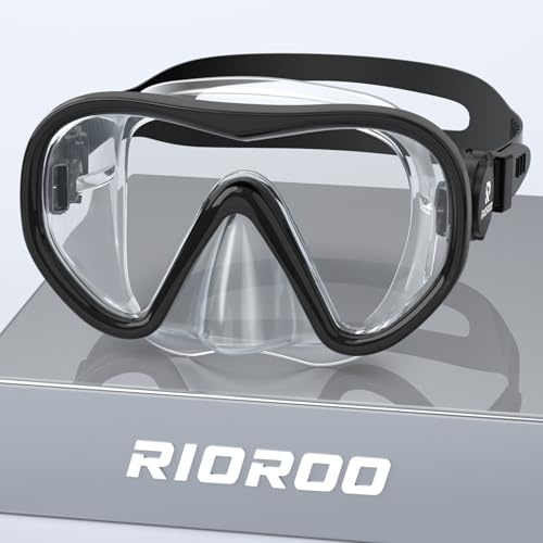 RIOROO Máscara de snorkel para niños, panorama de 180 ° HD, gafas flotantes antiniebla y a prueba de fugas, adecuadas para niños de 4 a 16 años