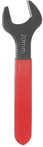 QUARKZMAN 20mm Llave Universal de Boca Fija Simple, 15 Grados Ángulo Llave Métrica Plana U Cabeza Mango Rojo Acero Carbono para Reparación Automotriz Muebles Ensamblaje Construcción Hogar