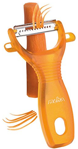 Moha 45720 Julienne Eplucheur ABS/INOX Orange/Orange 8,30 x 16,5 x 2,5 cm