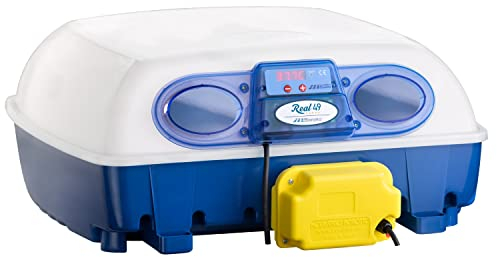 Borotto REAL 49 - Incubateur Oeuf Automatique Professionnel Breveté avec Dispositif Automatique pour Retourner Les œufs - pour 49 œufs ou 196 œufs Petits