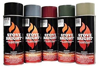 FORREST Hi-Temperature 1200 deg. Stove and Fireplace Paint (Pewter)