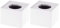 STOBOK 2 Pcs Microphone Flag Station Portable Square Cube Interview Mic Microphone Logo Flag Station Equipment, ABS Material, White