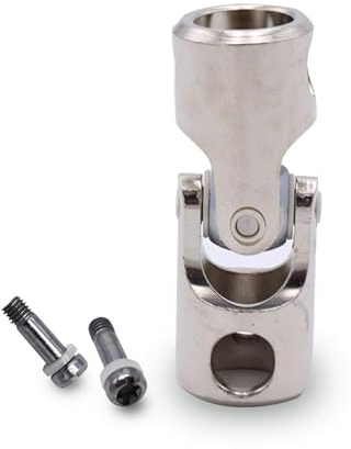 Joint de cardan femelle, Genouillère d'entraînement pour manivelle de volet roulant, couleur nickel acier - Rotule d'articulation D12 mm - En acier pour store et volet roulant - Fabrication française