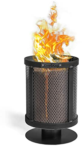 gartendekoparadies.de Braciere per fuoco svedese, altezza totale 30 cm, focolare decorativo da giardino in acciaio