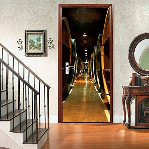 Papel Tapiz Para Puerta 3D, Pegatina Autoadhesiva Para Puerta, Lámina Para Puerta, Póster Para Puerta, Mural Para Puerta Bodega Subterránea Papel Pintado Puerta Papel Pintado Fotográfico Póster Autoa