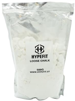 Hypefit Sac de magnésium 500g | Magnésium/Craie/Chalk | pour la prise en main, l'escalade, la gymnastique, Kettlebell, Fitness
