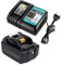 Chargeur de batterie de rechange 18 V avec batterie pour Makita BL1830B BL1840 BL1850 BL1850B BL1860 BL1860B BL1815 LXT-400,18 V 5500 mAh Batterie de rechange avec bloc d'alimentation DC18RC 3A