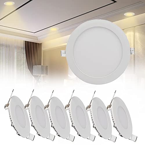 Lámpara LED empotrada de techo de 8 pulgadas, paquete de 5, luz descendente delgada de 18 W para techo, foco de 1260 LM, luz blanca fría de 6500 K, solución de iluminación de bajo consumo para el ho