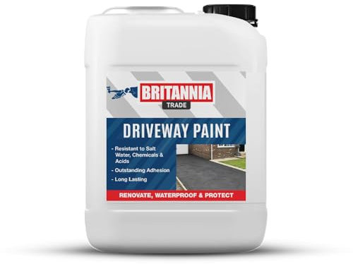 AQUASHIELD Britannia Paints Driveway Paint Mid Grey 2.5 Litres - Bring Tarmac & Concrete Back to Life - Ideal for Driveways & Car Parks