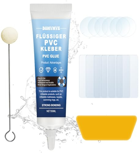 BOMVMVE Kit de Reparación para Piscinas, Kit de Reparación de PVC