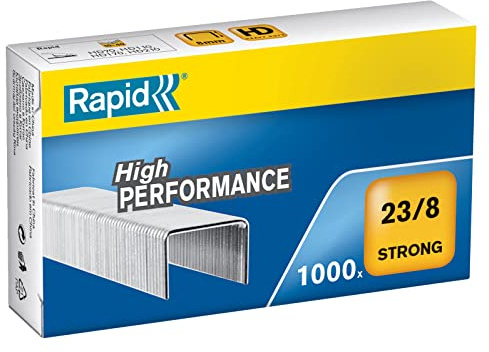 Rapid Agrafes 23/8 mm Strong Lot de 5 paquets de 1000 agrafes 24869800
