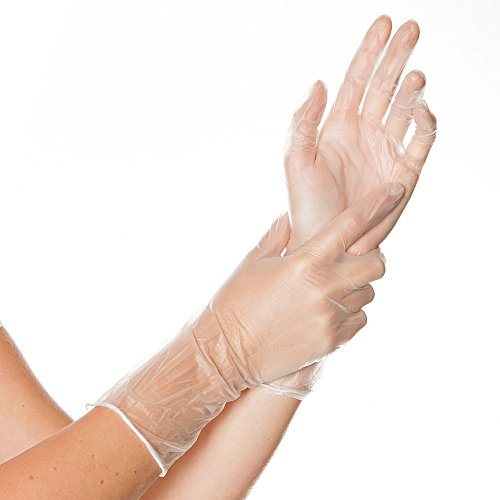 Hygostar VINYL-Handschuhe IDEAL LONG puderfrei, extra lange Stulpe, weiß, Größe M