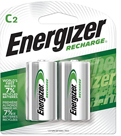 Energizer Recharge Universal Rechargeable D Batteries, 2 Pack