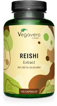 REISHI Vegavero | 27.300 mg (14:1) | con 40% Polisaccaridi + 20% Beta Glucani | Ganoderma Lucidum Puro | Analisi di Laboratorio | 120 capsule | Vegan