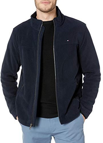 Tommy Hilfiger Herren Leichte Polarfleecejacke Fleecejacke, Marineblau, S