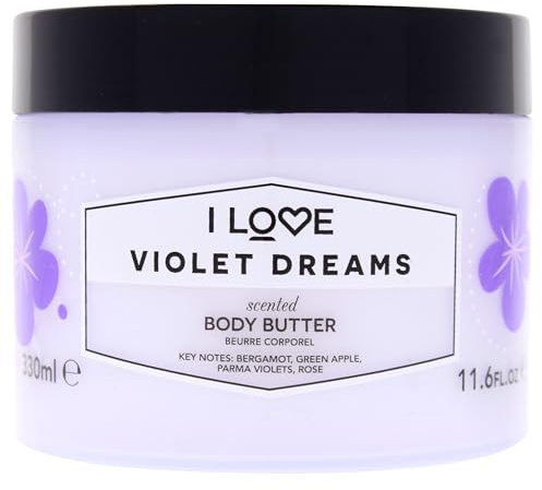 I Love Signature Violet Dreams Scented Body Butter, Packed With Shea Butter & Coconut Oil to Regenerate & Nourish the Skin, Vegan-Friendly - 330ml
