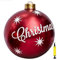 Decorazione natalizia, palla gonfiabile, in PVC, 60 cm, gonfiabile, con pompa, per albero di Natale, decorazione natalizia