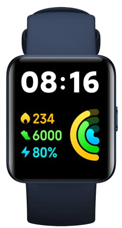 XIAOMI BHR5443AP Smart Watch Redmi Watch 2 Lite con Pantalla de 1.55 HD, 100 Modos Deportivos, 5 ATM, SpO2, Monitoreo frecuencia cardíaca, GPS, hasta 10 días de batería, Color Azul
