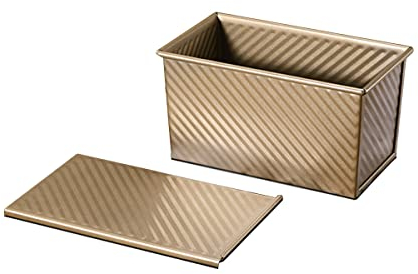 Gurlideo Loaf Pan with Lid Bread Toast Mold for Baking 450g Carbon Steel Non-Stick for Toast/Sandwich/Cake Mould