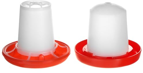 QWORK® Mini Juego de Comedero 160g y Bebedero 160 ml para Pájaros Pequeños y Polluelos - Prevención de Derrames, Fácil Instalación