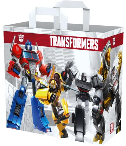 Konix Transformers Sac cabas - Taille M 40 x 45 x 20 cm - Matière recyclée - Blanc