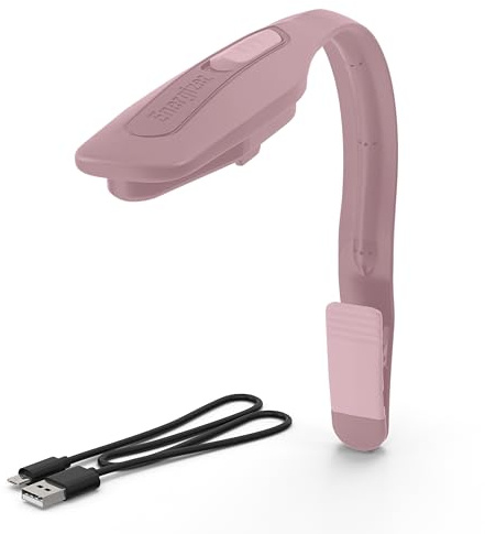 Energizer Flex-R LED Rechargeable Book Light for Reading in Bed, Reading Light with Warm LED Color, Long-Lasting and Lightweight, Pink