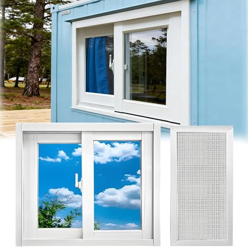 Aluminum Basement Window, 16x12in 24x12in 24x16in Small Sliding Window Horizontal Shed Windows with Locking and Screen, House Replacement Windows for Bathroom Kitchen Garage or Shed(White,16x12)