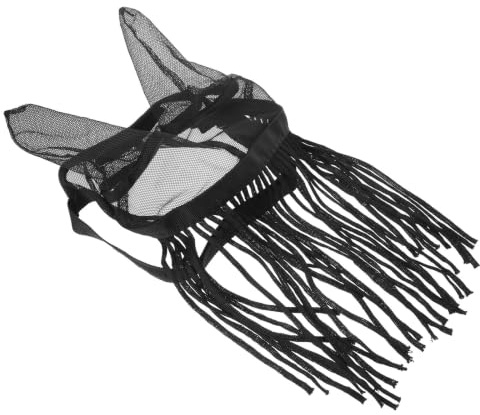 LIGHTAOTAO Breathable Mosquito Proof and Stylish Fringe Horse Fly Mask with Ears Lightweight Polyester Material and Ventilated Design for Daily Use and Outdoor Protection