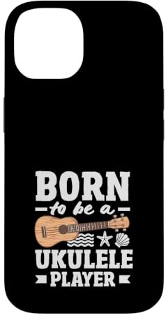 Born to Be A Ukulele Player Instrument à Cordes Vintage Coque pour iPhone 14