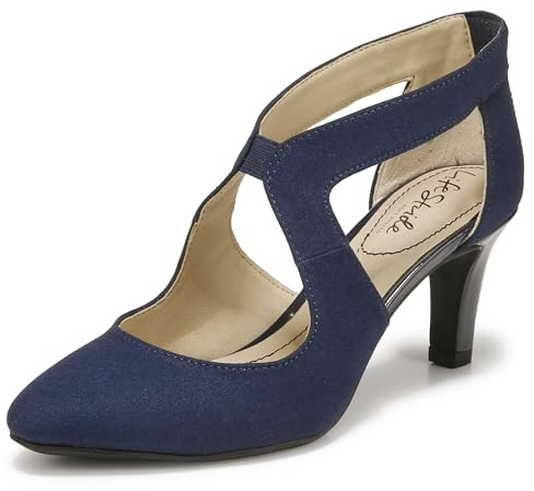 LifeStride Women's Giovanna 2 Pump, 4.5 UK, Bleu Marine véritable, 9.5 UK Wide